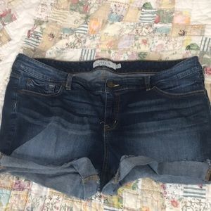 Torrid Dark Wash Jean Shorts